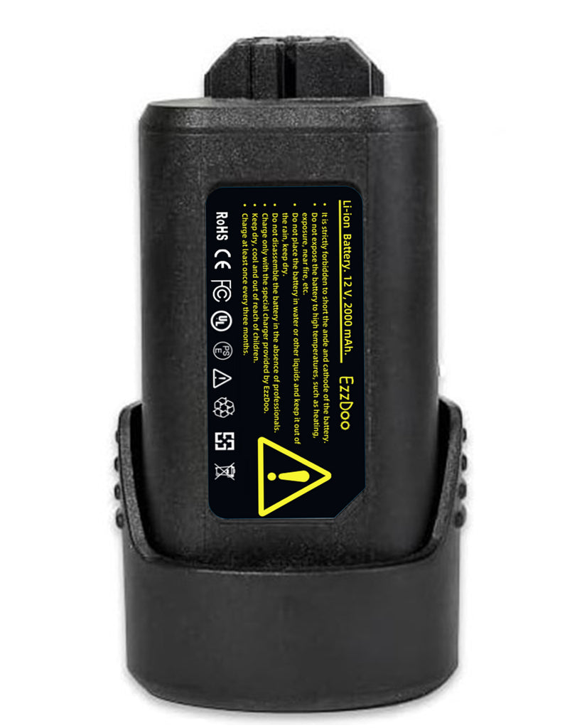 EzzDoo Backup Battery for Cordless Chainsaw Sharpener - Lithium Battery for LDCDM12-10B