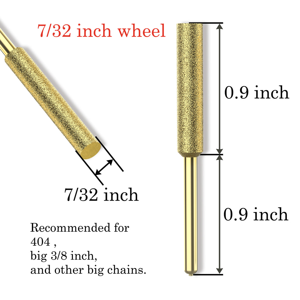 EzzDoo Titanium Coated Diamond bits for Electric Chainsaw Sharpener, High Hardness Chainsaw Files(Wheels). 8 Pieces.